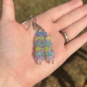 Colorful Beaded Dangle Earrings
